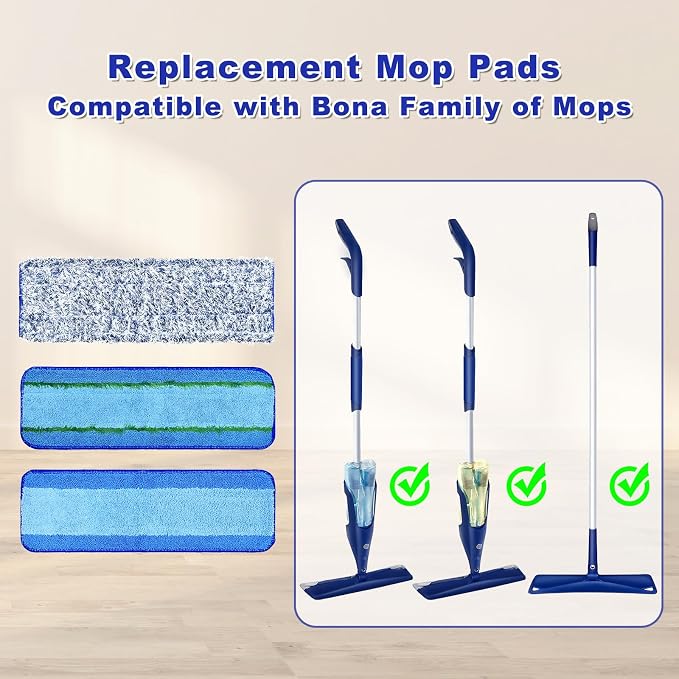 6 Pack Microfiber Cleaning Replacement Pad - Image 2