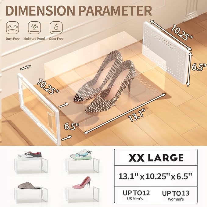 Secret Space 12 Pack XX Large Shoe Storage Organizer - Image 6
