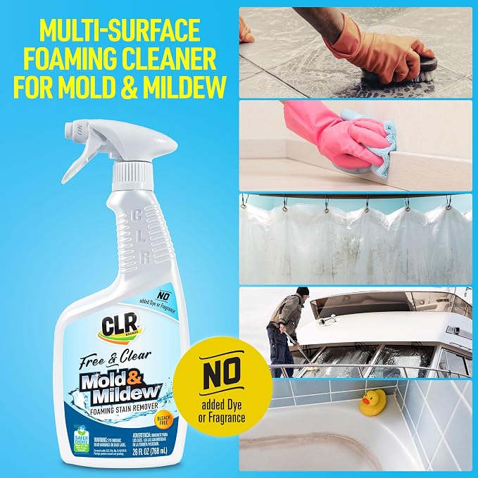 CLR Brands® Mold & Mildew Bleach-Free Free & Clear Stain Remover, No Dyes or - Image 2