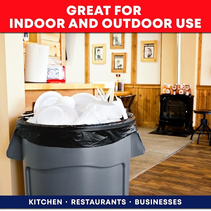 30-33 Gallon Trash Bags Heavy Duty, Large Black Trash Bags 30 Gallon - Image 4