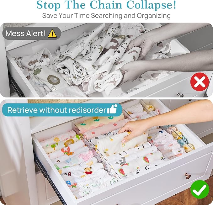Vtopmart 4 Pack Drawer Dividers - Image 6