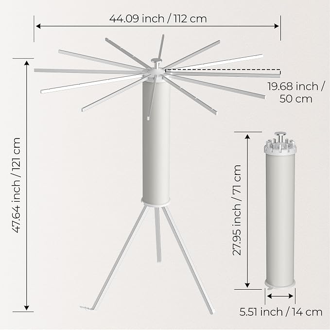 Tripod Clothes Drying Rack, Garment Rack Portable and Foldable Space Saving - Image 2