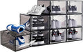9 Pack Thicken Shoe Organizer Stackable Upgraded Sturdy Transparent Shoe by DAYOOH