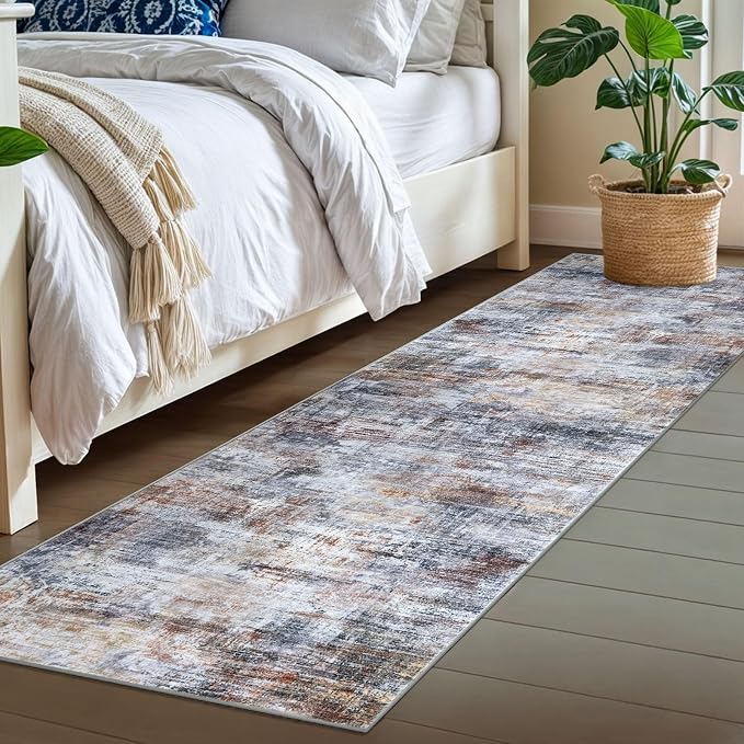 IOHOUZE Abstract Runner Rug 2x7 Ft Washable Runners - Image 8