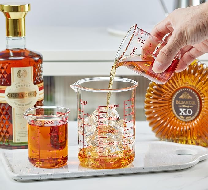 High Borosilicate Glass Measuring Cup-V-Shaped Spout，Glass Measuring Beaker - Image 6