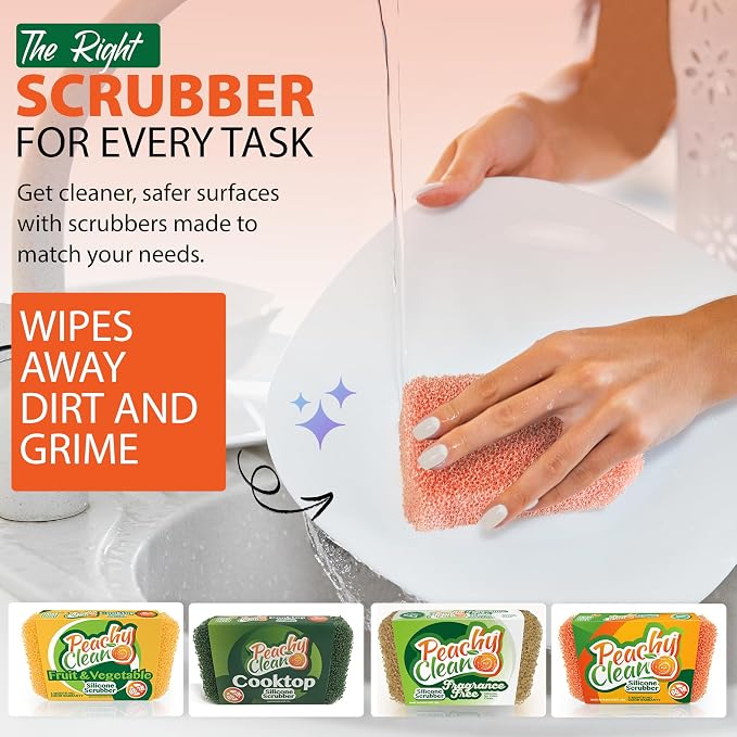 Peachy Clean Kitchen Scrubber Fragrance Free 3pk - Image 5