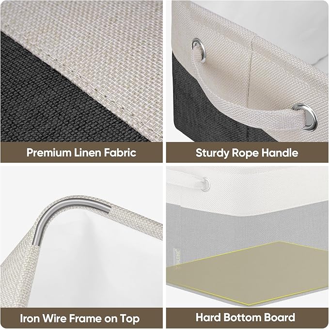 BALEINE 3 Pack Fabric Storage Bins - Image 6