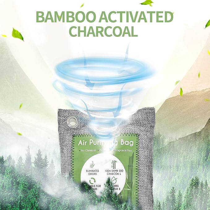 12 Pack Bamboo Charcoal Air Purifying Bag, Activated Charcoal Bags Odor Absorber - Image 4