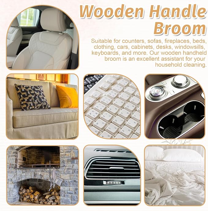 8 Pieces Woooden Dust Brush Hand Broom Bulk Bench Brush - Image 4