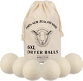 XL Wool Dryer Balls 6-Pack – 100% New Zealand Wool, Natural Fabric Softener & by HomesteadHouseware