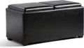 SIMPLIHOME Avalon 35 inch Wide Contemporary Rectangle 5 Pc Storage Ottoman in by SimpliHome