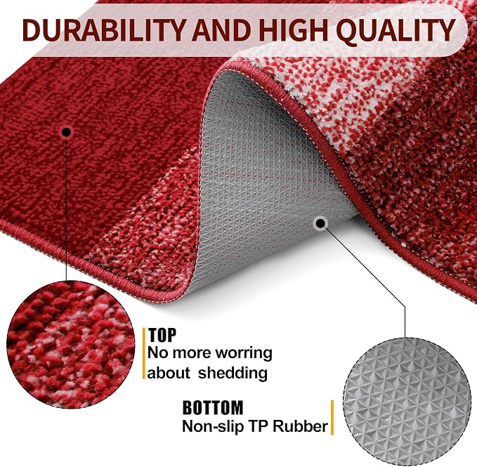 Kitinjoy Indoor Outdoor Door Mat, 48x32 Non-Slip Absorbent Dirt Trapper - Image 3