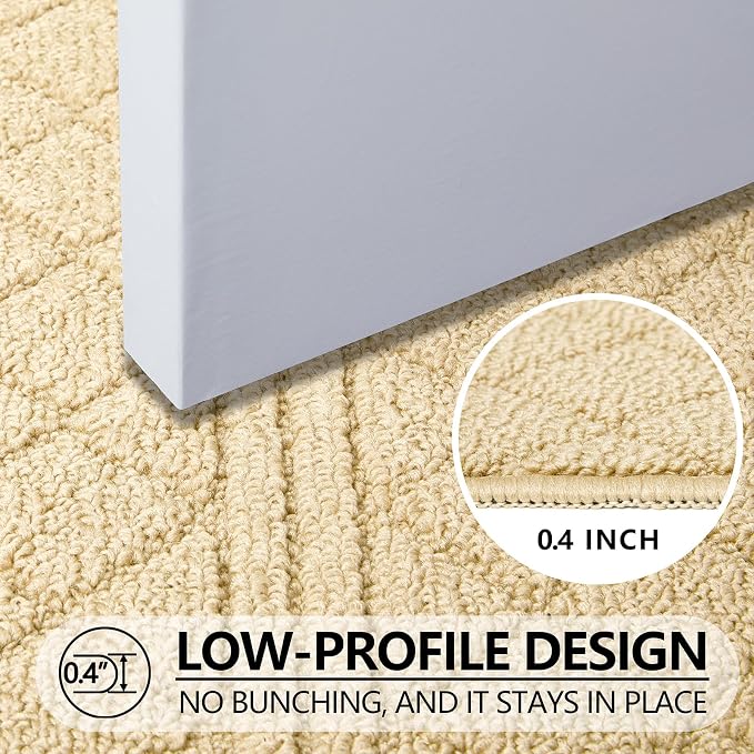REFETONE Indoor Doormat, Front Back Door Mat 20"x32" Absorbent Rubber Backing - Image 3