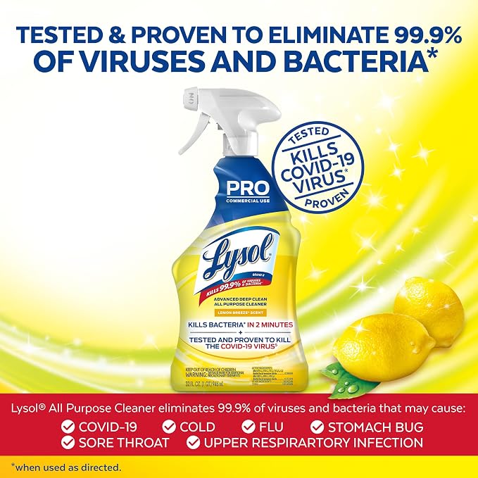 Lysol Pro All-Purpose Cleaner, Advanced Deep Cleaning Sanitizing and - Image 3