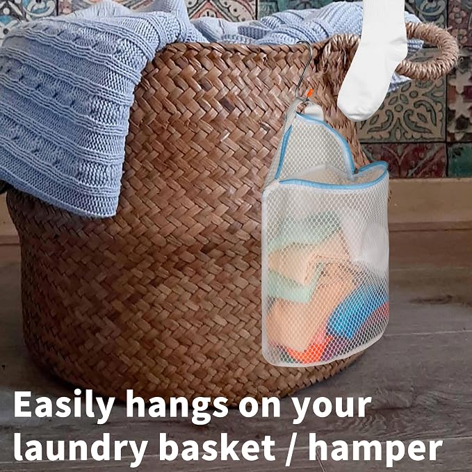 5Pcs Hanging Laundry Bags for Socks - Image 2