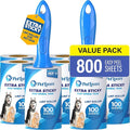 PetLovers Extra Sticky Lint Roller Ultimate Value Set 800 Sheets by PetLovers