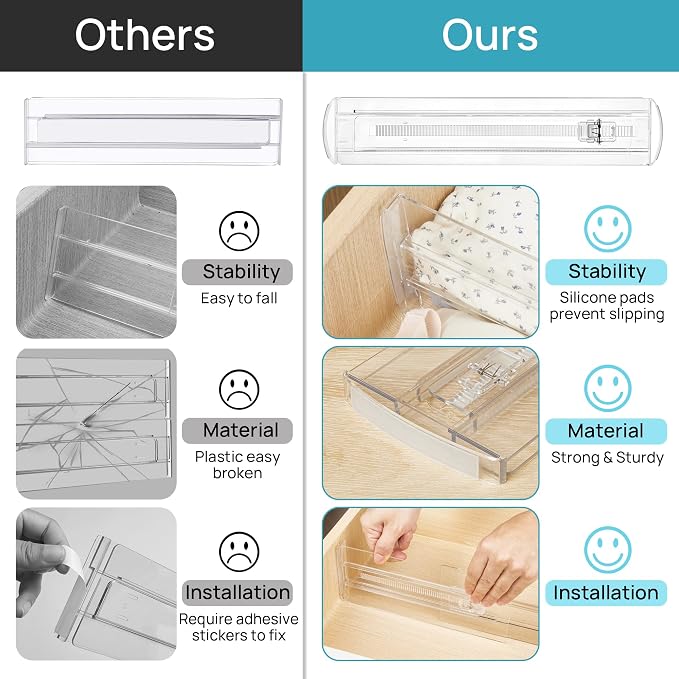 Vtopmart 8 Pack Drawer Dividers - Image 7