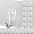 DGYB 20 Pcs Adhesive Hooks for Hanging 22lb Self Adhesive Wall Hooks Heavy Duty by DGYB