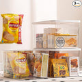 Clear plastic storage bins by GUMEIGODA