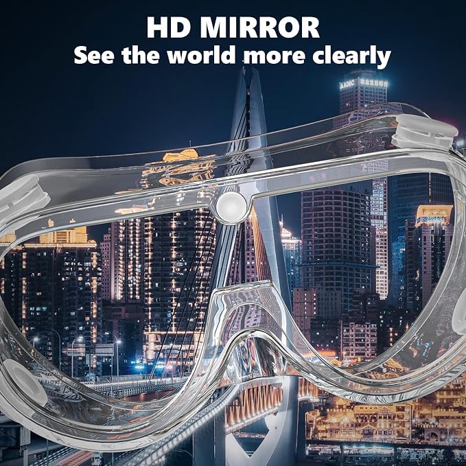 Super More 10PCS Anti-Fog Protective Safety Goggles Clear Lens Wide-Vision - Image 5