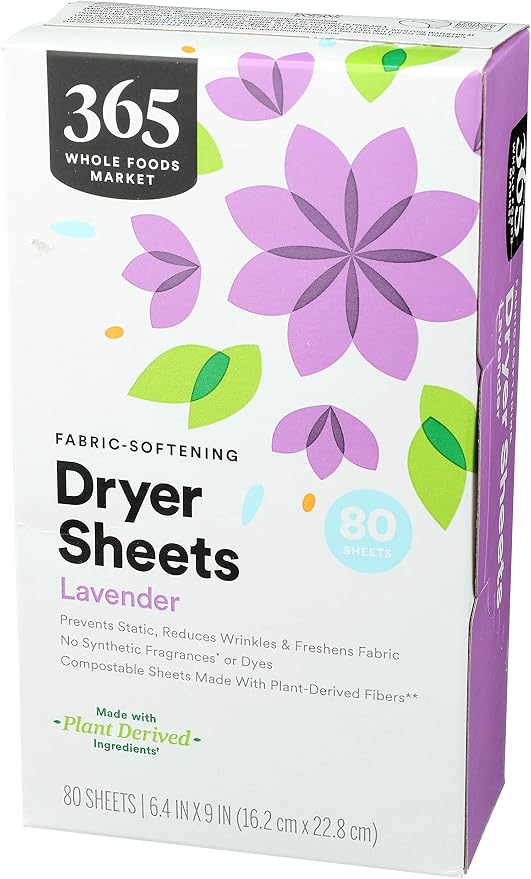 365 by Whole Foods Market, Lavender Fabric Softener Sheets 80 Count - Image 2