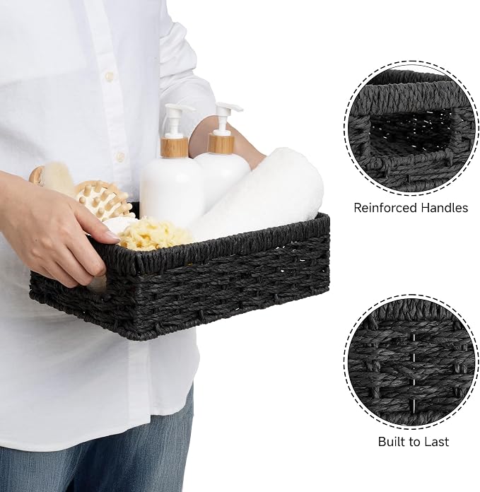 StorageWorks Small, Pantry Baskets, Wicker Storage Baskets - Image 4