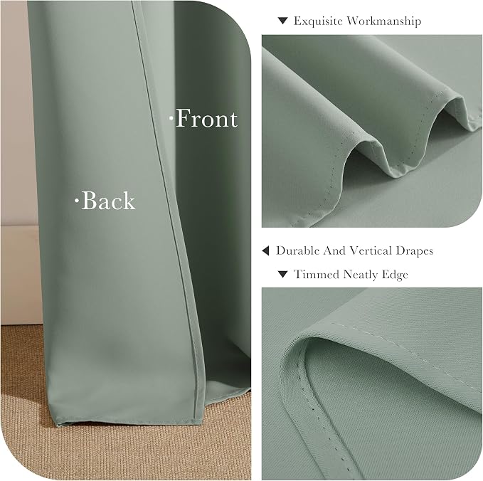 PONY DANCE Sage Green Small Curtains - Image 6