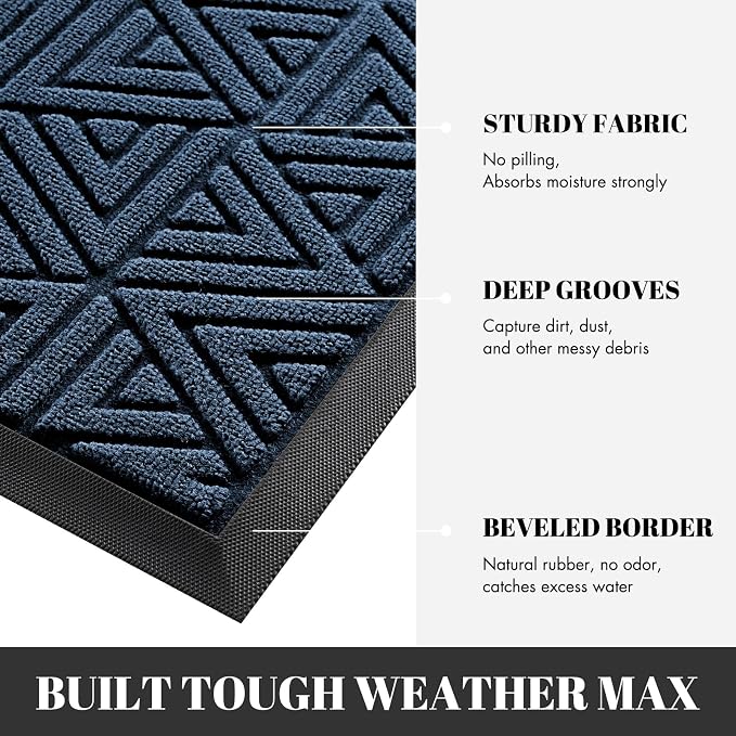 Yimobra Outdoor Mats for Front Door 29.5x17, All-Weather Waterproof Non-Slip - Image 2
