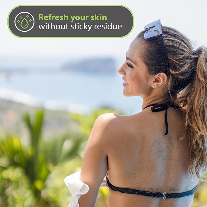 Alcala Deodorizing Body Wipes Individual Shower Wipes 100% Pure Biodegradable - Image 7