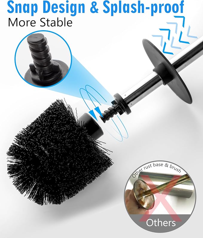 2 Pack Toilet Bowl Cleaning Brush Set - Image 3