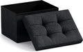 Ornavo Home Small Storage Ottoman Foldable Collapsible Rectangle Linen Ottoman by OrnavoHome