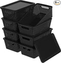 Plastic Storage Baskets With Lid, Storage Bins by Unknown