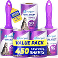 PetLovers Extra Sticky Lint Roller Mega Value Set 450 Sheets by PetLovers