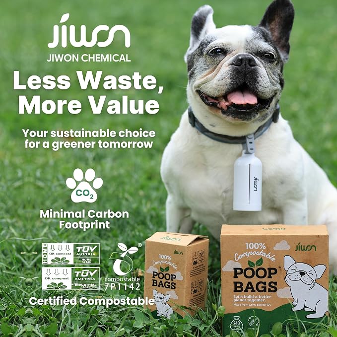 JIWON 100% Certified Home Compostable Dog Poop Bags, OK Compost & Seedling - Image 6