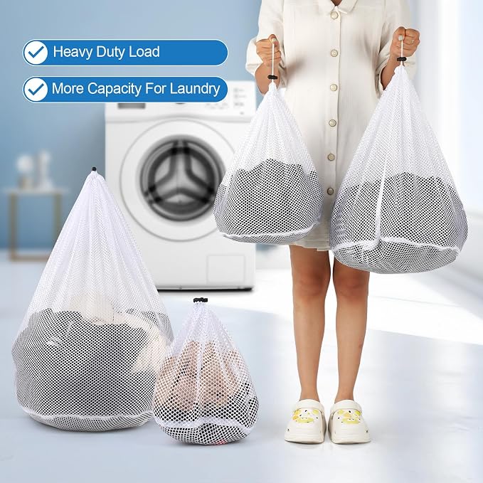 4Pcs Mesh Laundry Bags Washing Machine Mesh Wash Bags - Image 5
