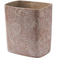 Polytree Boho Flowers Bathroom Trash Can 1.8 Gallon Small Kitchen Garbage Can by Polytree