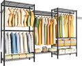 Heavy Duty Garment Rack Large Clothes Rack, Freestanding Closet Portable by Golpart