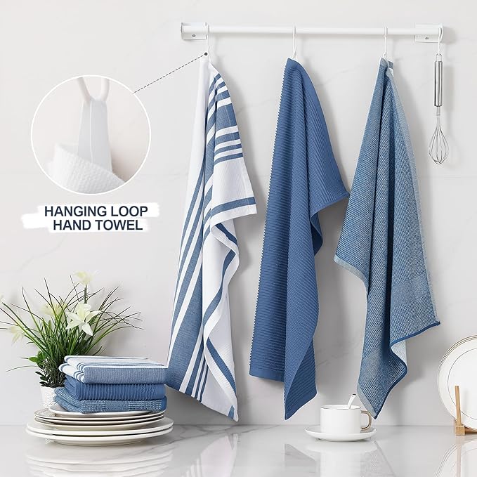 Homaxy Premium Kitchen Towels, Large Cotton 380 GSM Kitchen Hand Towels - Image 3