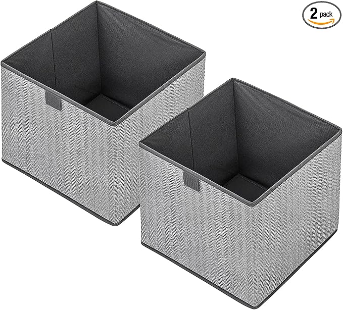 Storage Baskets, 11.8-Inch Woven Fabric Bins, Storage Cubes by EITMOW