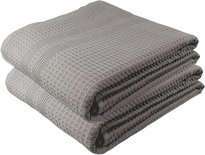 GILDEN TREE Waffle Bath Sheet Large Bath Towels Quick Dry Thin Body Towels by GildenTree