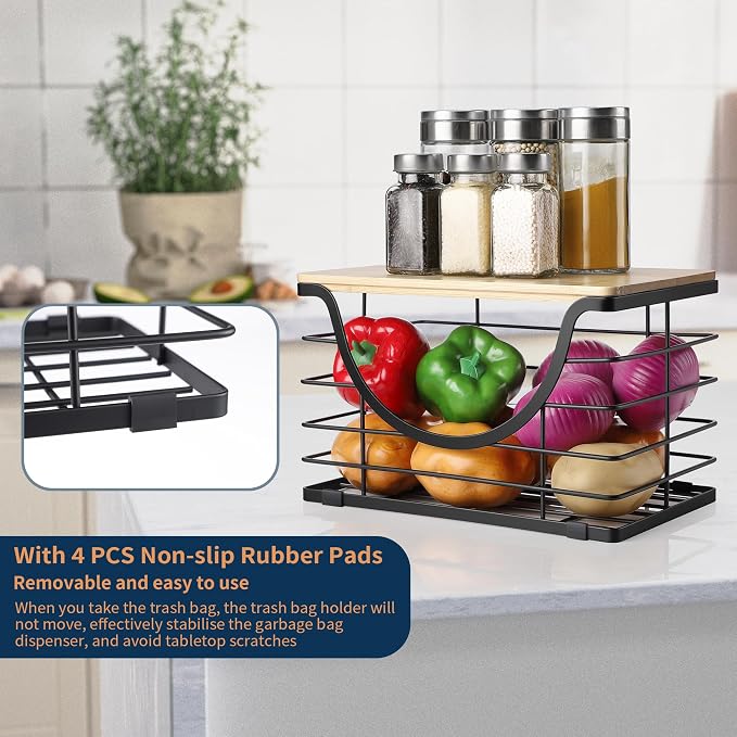 Extra Large Trash Bag Holder Under Sink Stackable Kitchen Storage - Image 3