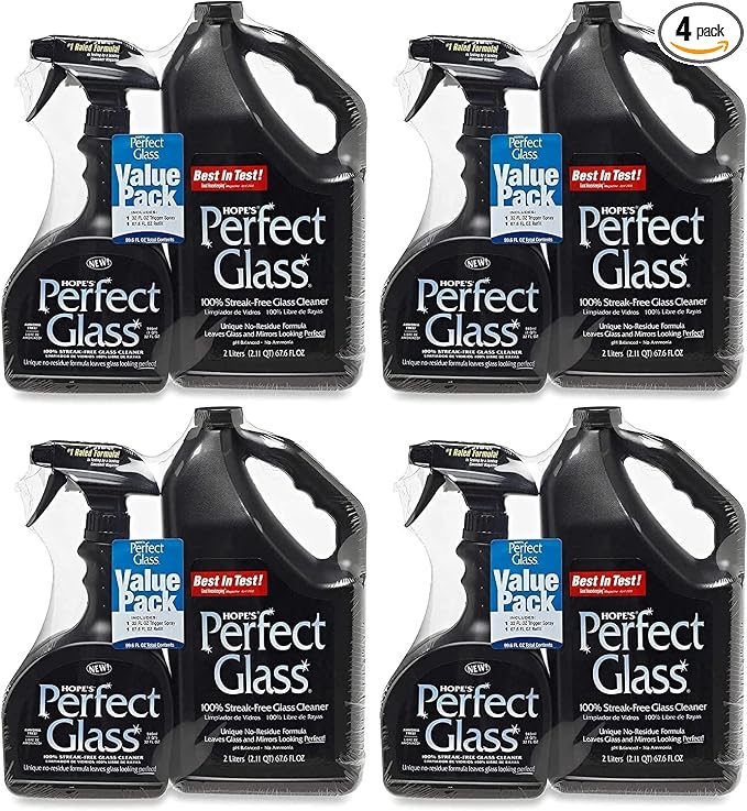 HOPE'S Perfect Glass Cleaner, Streak-Free, Ammonia-Free Window, and Shower Door by Hopes