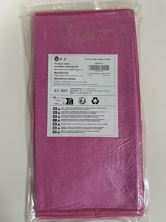 Pink Microfiber Cleaning Cloth 13"x13", Ultra Soft Absorbent Microfiber - Image 8