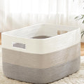 Blanket Basket, Rectangle Woven Baskets by Artfeel