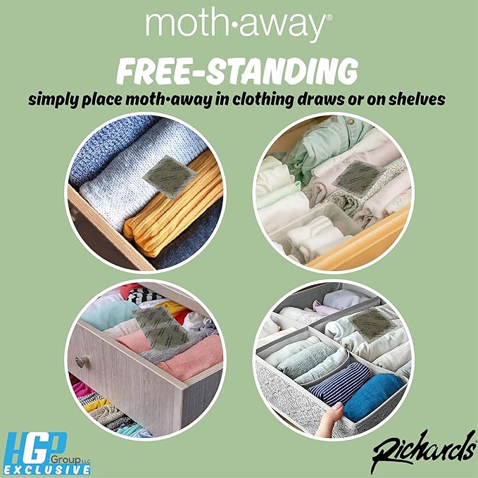 Richards Homewares Moth Away Sachets – 24-Pack Natural Herbal Moth Repellent - Image 7