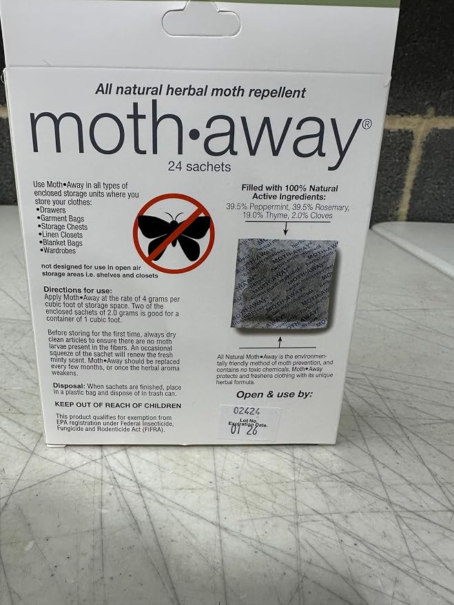 Richards Homewares Moth Away Sachets – 24-Pack Natural Herbal Moth Repellent - Image 10