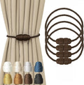 Magnetic Curtain Tiebacks Rope Tie Backs 4 Pack Decorative Window Holdbacks by CurtainTiebacks