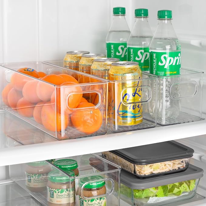 Plastic Food Storage 6 Pack Clear Container Bin - Image 6