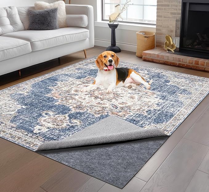 Non-Slip Rug Pads 2 x 3 ft, 100% Waterproof Extra Large Area Rugs Non Skid Rug by TUOTPE