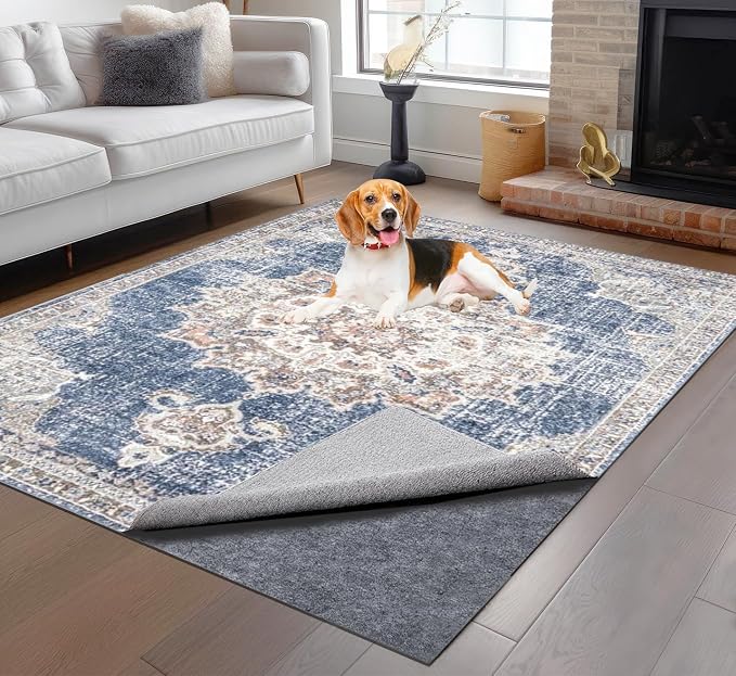 Non-Slip Rug Pads 1/4” Thick, 7x9Ft Waterproof Rugs Non Skid Rug Pad by TUOTPE